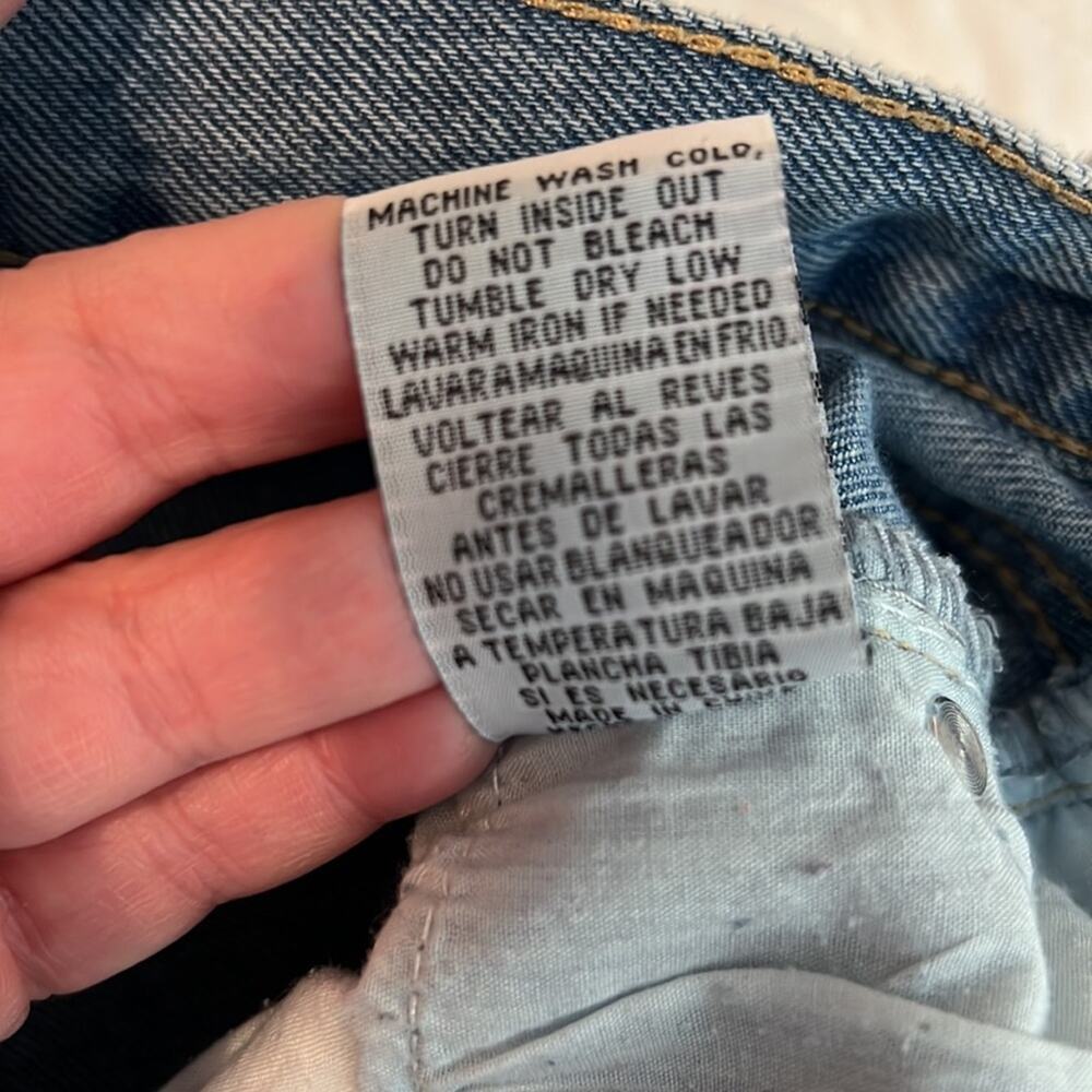 TWELVE by ontwelfth cotton high-waist BF blue jeans distressed button fly sz 28 - Picture 8 of 15